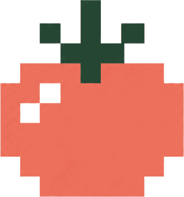 The Sugo AI mark — a chunky pixel tomato